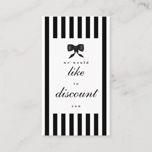 Elegant Small Business Customer Loyalty Discount  名刺 (正面)