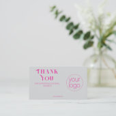 Elegant Small Business LogoThank You Card light Gr 名刺 (スタンド正面)
