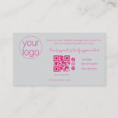 Elegant Small Business LogoThank You Card light Gr 名刺 (裏面)