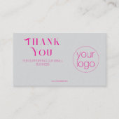 Elegant Small Business LogoThank You Card light Gr 名刺 (正面)
