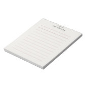 Elegant Smooth Lines Teacher Notepad ノートパッド (回転)