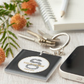 Elegant Snake - Luxury Chinese Zodiac Art & Mystic キーホルダー (正面右)