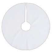 Elegant Snow White Tree Skirt for Festive Decor ブラッシュドポリエステルツリースカート (正面)