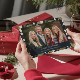 Elegant Snowberry Christmas Photo シーズンカード