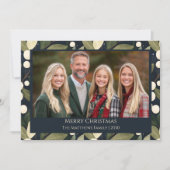 Elegant Snowberry Christmas Photo シーズンカード (正面)