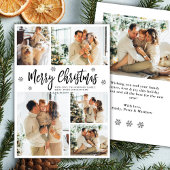Elegant Snowflake 5 Photo Collage Christmas    シーズンカード