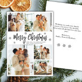 Elegant Snowflake 5 Photo Collage Christmas    シーズンカード