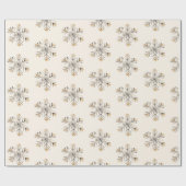 Elegant Snowflake Christmas Wrapping Paper ラッピングペーパー (フラット)