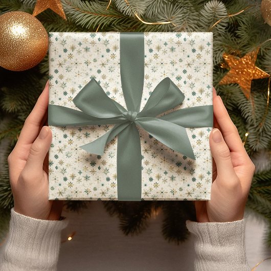 Elegant Snowflake Christmas Wrapping Paper ラッピングペーパー