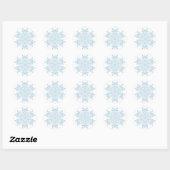 Elegant Snowflake (Frost Blue) ラウンドシール (シート)