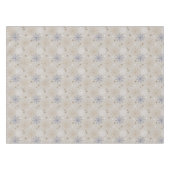 Elegant Snowflake Pattern Beige テーブルクロス (正面(横))