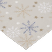 Elegant Snowflake Pattern Beige テーブルクロス (アングル)