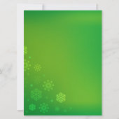 Elegant Snowflakes Green Christmas Invitation 招待状 (裏面)