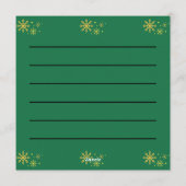 Elegant Snowman Christmas Card シーズンカード (裏面)