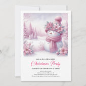 Elegant Snowy Forest Kids Editable Christmas  招待状 (正面)