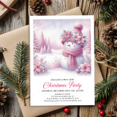 Elegant Snowy Forest Kids Editable Christmas  招待状