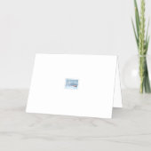 Elegant Snowy Mountain Village Foil Holiday Card 箔シーズンカード (裏面)