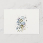 Elegant Soft Blue Floral Wedding Decor エンクロージャーカード (裏面)