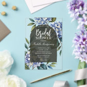 Elegant Soft Blue Hydrangea Bridal Shower アクリル招待状 (インサイチュ (ウェディング))