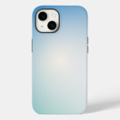  Elegant Soft Blue & White Ombre  Case-Mate iPhoneケース (裏面)