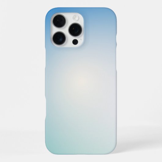  Elegant Soft Blue & White Ombre  iPhoneケース (裏面)