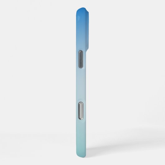  Elegant Soft Blue & White Ombre  iPhoneケース (右側面)