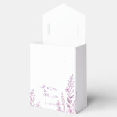 Elegant Soft Blush Lavender Floral Wedding  フェイバーボックス (オープン)