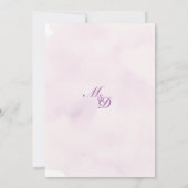 Elegant Soft Blush Lavender Floral Wedding 招待状 (裏面)