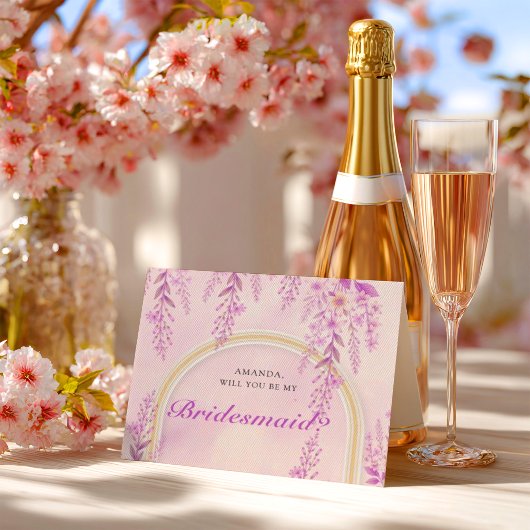Elegant Soft Blush Lavender Wedding Bridesmaid  ポストカード