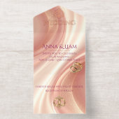 Elegant Soft Blush Wedding Invitation オールインワン招待状 (内側)