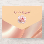 Elegant Soft Blush Wedding Invitation オールインワン招待状 (背面)