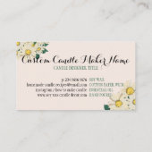 Elegant Soft Candle Soy Wax Homemade daisy 名刺 (裏面)