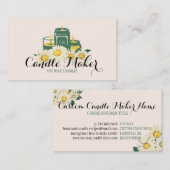 Elegant Soft Candle Soy Wax Homemade daisy 名刺 (正面/裏面)