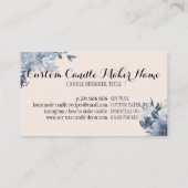 Elegant Soft Candle Soy Wax Homemade navy 名刺 (裏面)