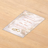 Elegant Soft Floral Wedding Invitation アクリル招待状 (レイダウン)