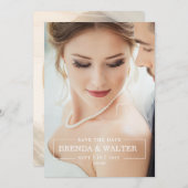 Elegant Soft Focus Custom Photo Portrait Wedding 招待状 (正面/裏面)