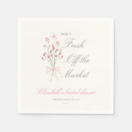 Elegant soft Fresh off the market bridal shower スタンダードカクテルナプキン