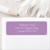 Elegant Soft Pastel Purple Return Address ラベル (インサイチュ)