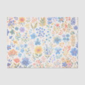 Elegant Soft Pastel Watercolor Botanical 薄葉紙 (正面)