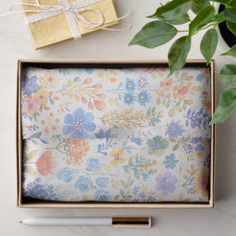Elegant Soft Pastel Watercolor Botanical 薄葉紙