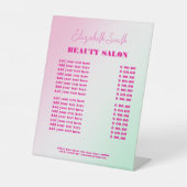 Elegant Soft Pink Beauty Salon 台座サイン (正面)