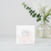 Elegant Soft Pink White Floral Wedding Thank You エンクロージャーカード (スタンド正面)