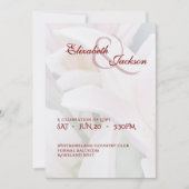 Elegant Soft Romantic Floral Lily Script Wedding 招待状 (正面)