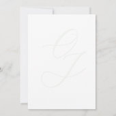 Elegant Soft Sage Green Calligraphy Wedding 招待状 (裏面)
