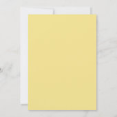 Elegant Soft Yellow Wedding Invitation 招待状 (裏面)