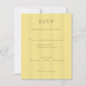 Elegant Soft Yellow Wedding RSVP Card (正面)