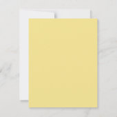 Elegant Soft Yellow Wedding RSVP Card (裏面)