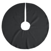 Elegant Solid Black Tree Skirt for Festive Decor ブラッシュドポリエステルツリースカート (正面)