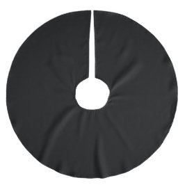 Elegant Solid Black Tree Skirt for Festive Decor ブラッシュドポリエステルツリースカート