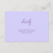 Elegant Solid Purple Lavender  エンクロージャーカード (正面)